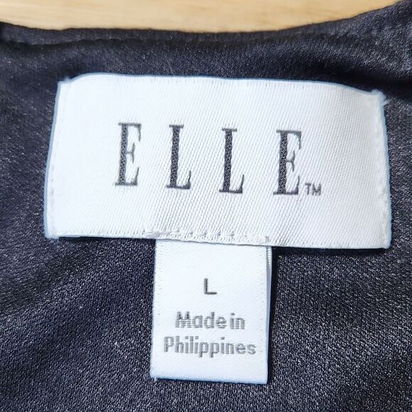 🔹️Elle Black & White Floral Lace Print Sleeveless Top Large - Picture 9 of 11